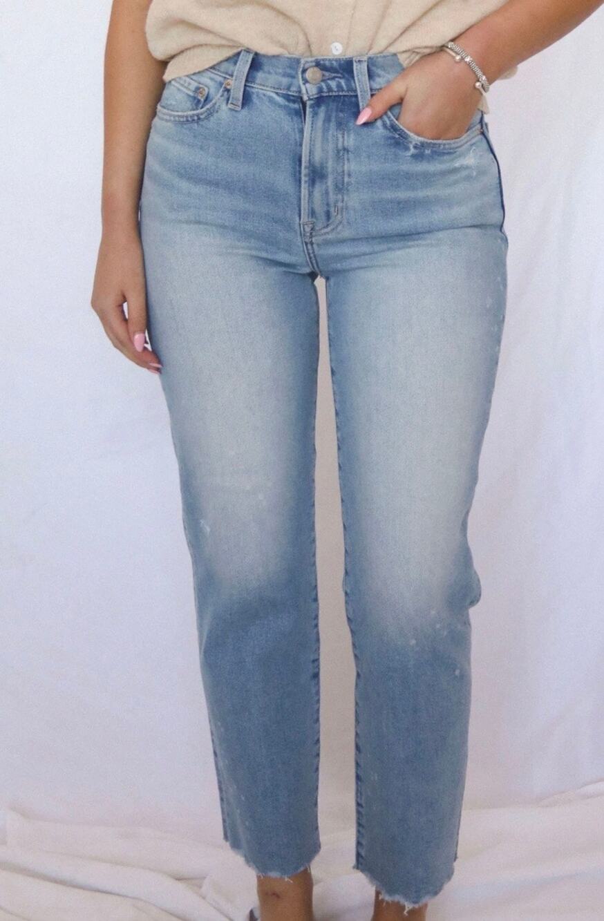 Pistola Charlie High Rise Light Wash Jeans Size‎ 28 Straight Ankle Jeans